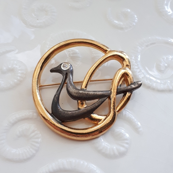 Vintage dove pin brooch. Marked "95 Koby Ariel ... - Picture 3 of 10